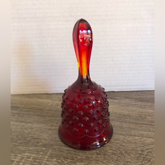 Vtg Cadmium Hobnail Glass Bell - Picture 2 of 10